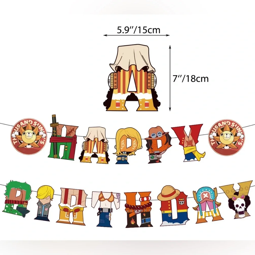 Anime Pirate One Piece Birthday Party Decoration   Kit